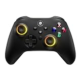 Switch コントローラー 無線/有線 ワイヤレス ジャイロセンサー搭載 RGBライト TURBO連射 背面ボタン付き スイッチ コントローラー 4段階振動調整 1000mAhバッテリー 15時間連続使用 本体スリープ解除 Switch/Switch2/PC/Android/IOSに対応