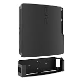 Monzlteck PS3スリム用ウォールマウント、プレイステーション3(CECH 2000-2500)用スチールマウントウォールホルダーブラケット、省スペース、wp3-s