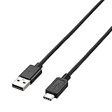 エレコム USBケーブル Type C (USB A to USB C) 1.5m USB2.0準拠 3A出力 最大480Mbps ブラック U2C-AC15BK
