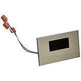 WAC Lighting WL-LED100-AM-BN Rectangular Scoop 4W 120V LED Step/Wall Light with Amber Lens, Brushed 