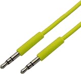 オーディオファン オーディオケーブル 3.5mm ステレオミニプラグ 3極 オス 17cm (端子含む) グリーン