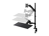 Monoprice Workstream by Monoprice Sit-Stand Articulating Monitor and K