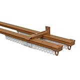 トーソー カーテンレール ダブル 1.1ｍ~2.0ｍ 伸縮式 木目 ウッディミディアム 天井付け 正面付け 30003673