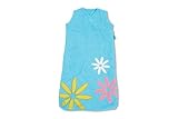 Baby Boum Pretty Petal design cotton based terry Sleeping Bag 1 tog (Azur Blue, 0-9 months)