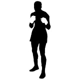 Boxing壁デカールステッカー4 – デカールステッカーと壁画子供少年少女の部屋、寝室。スポーツの装飾 – ボクサーシルエット、ホーム装飾の壁アート壁画 12 in. (3.4"W x 12"H) 