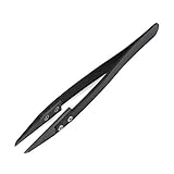 DROK High-Temperature Resistant Ceramic Tweezers Heat Resistant Acid and Alkali Resistant and Anti-m