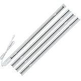 Luxour 約2.65m ダクトレール ライティングレール コンセント 押しボタン 連結可能 延長可能 配線ダクト ホワイト ライティングバー レールライト インテリア 照明器具 スポットライト 簡易取付 工事不要 間接照明 天井照明 照明用 直付け型 (ホワイト, 約2.65m(0.7m本体1本+延長3本))