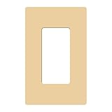 Lutron cw-1b-iv Claro Single Gang Rocker Wallplate、アイボリー