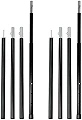 Soomloomアルミポール テント･タープ入口�の跳ね上げサプポール設営用 A6061 アルミ 外径19mm 4節連結 2本入り 超軽量 コンパクト プッシュボタン式 キャンプギア (プッシュアップ分割型)