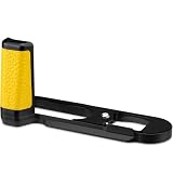 Haoge ハンドル ハンドグリップ Leica Q3 Q3 43 デジタルカメラ用 デジタルボディ L字型グリップブラケット イエロー HG-Q3B-Y