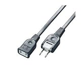 (まとめ)YAZAWA 耐トラ付延長コード0.5m SH15051BK〔×10セット〕