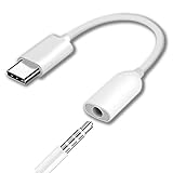 USB Type-C端子をφ3.5mmステレオミニ変換する【ホワイト】音声通話/音楽/音量調節 (通話対応) USB Type-C イヤホン端子変換ケーブルです