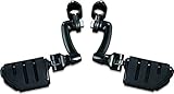 Kuryakyn 7599ブラックロングホーンオフセットトライデントデュアルペグ1-1 / 4"クランプ