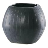 【6個入】花器(花瓶/フラワーベース) エフ ティー 高さ７cm 穴無し ブラック(黒) 〔ガーデニング用品/園芸〕 黒