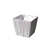 定番バスケット　ロータスステムカゴ　4寸角タイプ　縦型鉢カバー　白　3-1024　Lotus stem