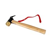 JIANGRAN ネールハンマー ペグハンマー 木製 ハンドル 銅製 ヘッド アウトドアアクセサリー キャンプ設営用具 キャンプグッズ 1つ収納バッグ付き