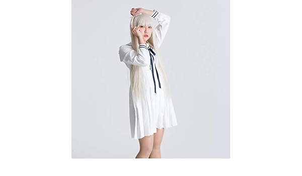 新品 本格セーラー服ワンピースm 清楚なホワイト お嬢様学校の制服っぽく 学生服 女子高生 コスプレ衣装としても Bodyline おもちゃ おもちゃ Amazon