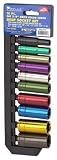 10 Piece 3/8" Drive SAE Deep Wall Color Coded Socket Set [並行輸入品]