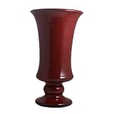 Essential D?cor Entrada Collection Ceramic Vase, 8.5 by 14.5-Inch, Red [並行輸入品]