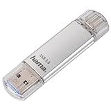 hama ドイツ | C-Laeta シルバー 64GB 最大読出速度40MB/s USBメモリスティック USB3.1 Type-C / USB3.0 Type-A 2in1 正規輸入品