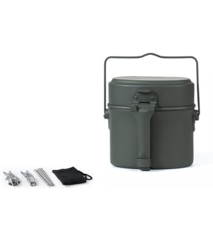 Amazon.co.jp: ドイツ軍 アルミ飯盒 OSIM75 メスキット はんごう