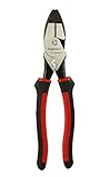 Southwire Tools & Equipment SCP9TPC High-Leverage Side Cutting Pliers with Fish Tape Puller Crimper 