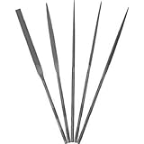 ツボサン:ツボサン 精密ヤスリ 5本組 平 HI00556T 型式:HI00556T（1セット:5本入）