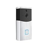 WYMLKUD ビデオドアベル、 スマートなドアベル 双方向の会話、 Wifi HD 166度 セキュリティカメラ、 ナイトビジョン、 8G/16G/32Gメモリストレージ、 ホワイト (色 : 白)