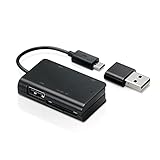 エレコム カードリーダー USB2.0 microUSBコネクタ搭載 変換コネクタ付 ケーブル一体タイプ パソコン スマホ タブレット対応 ブラック MRS-MBH10BK