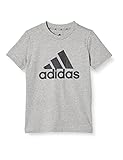 [アディダス] 半袖 Tシャツ キッズ エッセンシャルズ 半袖Tシャツ 29257 ミディアムグレーヘザー/ブラック(HE9281) J130