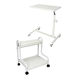 シンプルテーブルセット [ スリムデスク ミニテーブル サイドテーブル ネイルテーブル ネイルデスク キャスター付き フットカート フットバスワゴン ペディキュア フットケア ネイルワゴン ]