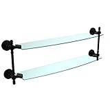 Allied Brass RW-34/24-SCH 24' x 5' Double Glass Shelf Polished Nickel [並行輸入品]