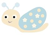 Wallmonkeys Cute Cartoon Snail with Stars on It's Shell Peel and Stick Wall Decals WM350005 (60 in W
