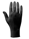 Magid T9559 EconoWear Nitrile Glove, Disposable, Powder Free, 5 mil Thickness, 9-1/2 Length, Large, Black (Case of 100) by Magid Glove & Safety