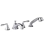 Grohe 25 502 000 Seabury 4-hole Roman Tub Filler with Personal Hand Shower, StarLight Chrome [並行輸入品]