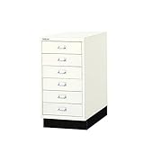 BISLEY BA3/6 引き出し 6段 スチールキャビネット 【ホワイト】【日本正規代理店品】【5年保証】