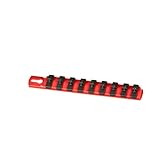 Ernst Manufacturing 8310-Red-1/4 8-Inch Socket Organizer and 9-1/4-Inch Dura-Clip Socket Clips [並行輸入