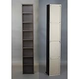 ツイン棚板スリム本棚（コミック本棚） 幅30cm高さ180cm ダークブラウン