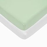 Pindaboo Pack N Play Playard Fitted Sheet, Celery & White by Pindaboo