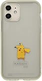 グルマンディーズ ポケットモンスター IIIIfit Clear iPhone12/12 Pro(6.1インチ)対応ケース ピカチュウ POKE-667A グレー