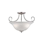 Millennium 53-SN Three Light Semi-Flush Bowl Mount with Nickel Finish by Millennium