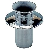 お墓用線香立て 高級ステンレス製 差し込み式 ツバ付タイプ 筒径：18mm(深穴用) [ｽﾃﾝ線香立(S45ﾂﾊﾞA）]