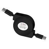 iPhone 16 USB-C & USB-C ケーブル 3A/60W 急速充電 巻き取り式充電ケーブル タイプc ケーブル iPhone 15 Pro Max/Galaxy iPad Pro/Air MacBook Pro/Air 各種対応 (1m・ブラック)