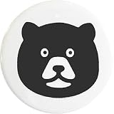 缶バッジ 動物 クマ くま 熊 ピンバッジ ３８ｍｍ