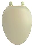 Aqua Plumb TS380TC Heavy Duty Closed Front Elongated Plastic Commercial Toilet Seat with Cover, Whit