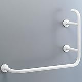 INAX　LIXIL・リクシル　各種施設用固定式手すり【KF-927AER80】　600×800mm　多用途用手すり(L型)　樹脂被覆タイプ　右仕様　KE(ナチュラルウッド)