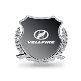ヴェルファイア(VELLFIRE) 車エンブレム ヴェルファイア 20系 30系 40系 3D エンブレム 車のロゴ装飾 粘着式の車のロゴ 金属製エンブレム(グレーの鏡面/1枚)