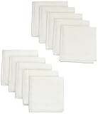 FabricPlus(ファブリックプラス) 赤ちゃん用ガーゼハンカチ レインボーシリーズ日本製 28×28cm 10枚入り ブラウン(無蛍光) 綿100%
