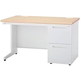 ODS-127-2 NA オフィスデスク 片袖机 W1200mm 2段袖箱 天板：ナチュラル