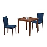 ダイニングテーブルセット 2人掛け用 75cmテーブル コンパクト 3点セット ファブリック mac75-3-beka342wnnvb メラミン化粧板 木製 北欧風 単身 布地 シンプル モダン 省スペース 食卓セット カフェ風 6s-2k